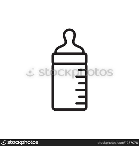bottle icon, baby bottle icon in trendy flat design