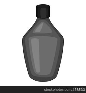 Bottle icon in monochrome style isolated on white background vector illustration. Bottle icon monochrome