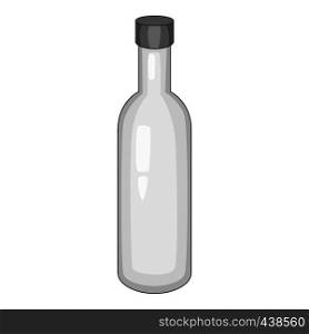 Bottle icon in monochrome style isolated on white background vector illustration. Bottle icon monochrome