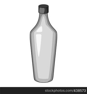 Bottle icon in monochrome style isolated on white background vector illustration. Bottle icon monochrome