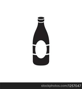 bottle icon in trendy flat design