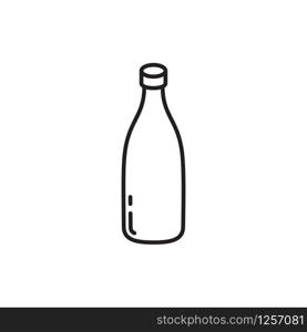 bottle icon in trendy flat design