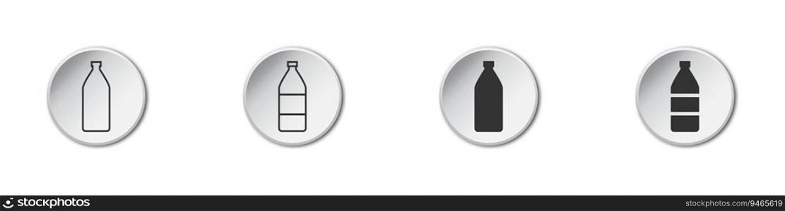 Bottle icon. Plastic bottle symbol. Flat vector illustration.