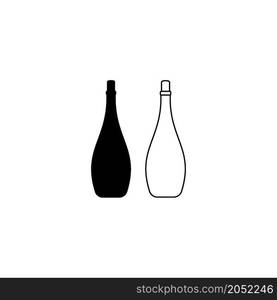 Bottle icon vector illustration flat design.