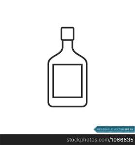 Bottle Icon Vector Template Illustration Design