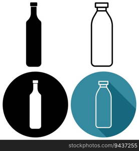 bottle icon vector template illustration logo design
