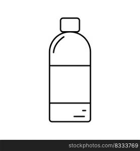 Bottle line icon. Simple container for liquid, water or drink. Outline image of glass or plastic bottle isolated vector illustratio. Element for web design. Bottle line icon