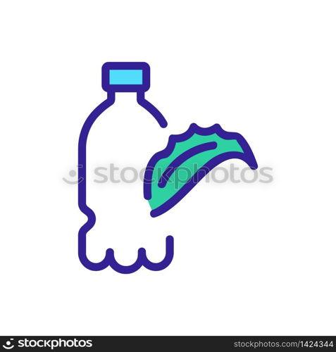 bottle of aloe vera juice icon vector. bottle of aloe vera juice sign. color symbol illustration. bottle of aloe vera juice icon vector outline illustration