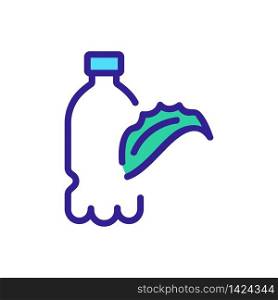 bottle of aloe vera juice icon vector. bottle of aloe vera juice sign. color symbol illustration. bottle of aloe vera juice icon vector outline illustration