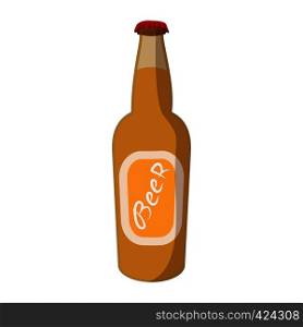 Bottle of beer cartoon icon on a white background. Bottle of beer cartoon icon