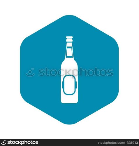 Bottle of beer icon in simple style isolated vector illustration. Bottle of beer icon, simple style