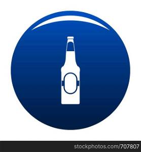 Bottle of beer icon vector blue circle isolated on white background . Bottle of beer icon blue vector