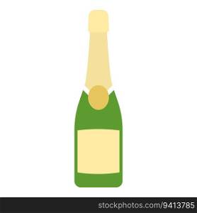 bottle of champagne isolated