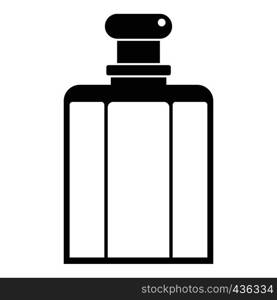 Bottle of female perfume icon in simple style isolated on white background vector illustration. Bottle of female perfume icon, simple style