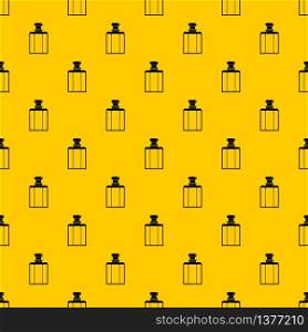 Bottle of female perfume pattern seamless vector repeat geometric yellow for any design. Bottle of female perfume pattern vector