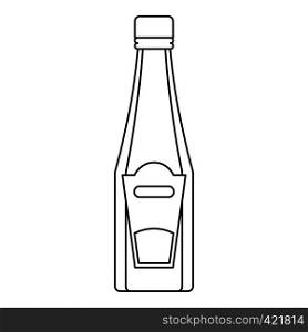 Bottle of ketchup or mustard icon. Outline illustration of bottle of ketchup or mustard vector icon for web. Bottle of ketchup or mustard icon, outline style