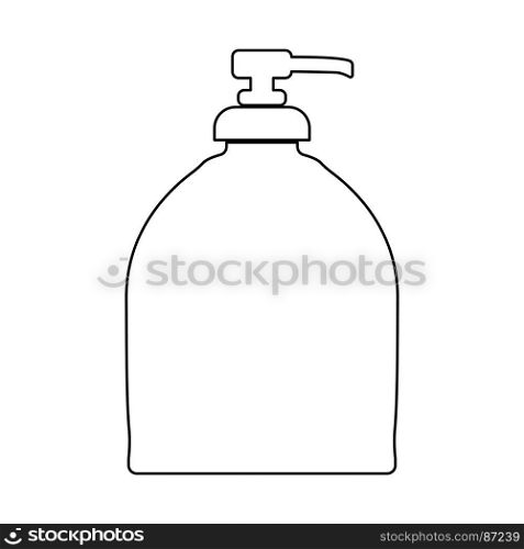Bottle of liquid soap icon .