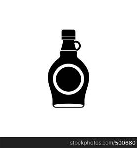 Bottle of maple syrup icon in simple style isolated on white background. Bottle of maple syrup icon, simple style