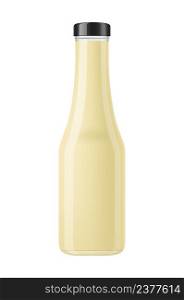Bottle of mayonnaise on white background realistic vector illustration. Realistic Mayonnaise Illustration