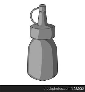 Bottle of mustard icon in monochrome style isolated on white background vector illustration. Bottle of mustard icon monochrome