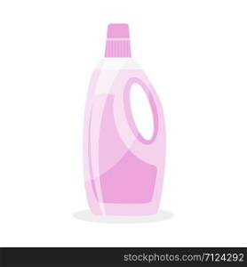 Bottle of softener detergent, flat vector illustration