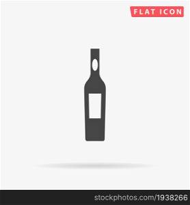 Bottle of Vodka flat vector icon. Hand drawn style design illustrations.. Bottle of Vodka flat vector icon
