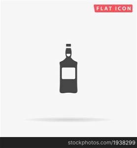 Bottle of Whisky flat vector icon. Hand drawn style design illustrations.. Bottle of Whisky flat vector icon
