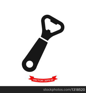 bottle opener icon in trendy flat design