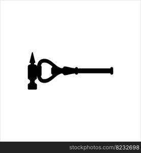 Bottle Opener With Hammer Icon Vector Art Illustration