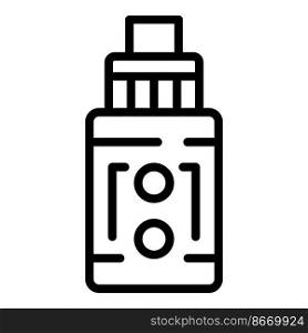 Bottle pack icon outline vector. Electronic vape. Smoke cig. Bottle pack icon outline vector. Electronic vape