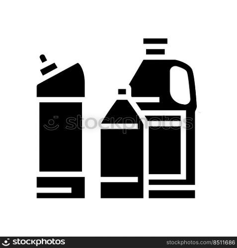bottle packages plastic waste glyph icon vector. bottle packages plastic waste sign. isolated symbol illustration. bottle packages plastic waste glyph icon vector illustration