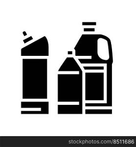 bottle packages plastic waste glyph icon vector. bottle packages plastic waste sign. isolated symbol illustration. bottle packages plastic waste glyph icon vector illustration
