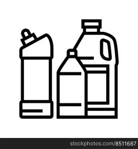 bottle packages plastic waste line icon vector. bottle packages plastic waste sign. isolated contour symbol black illustration. bottle packages plastic waste line icon vector illustration