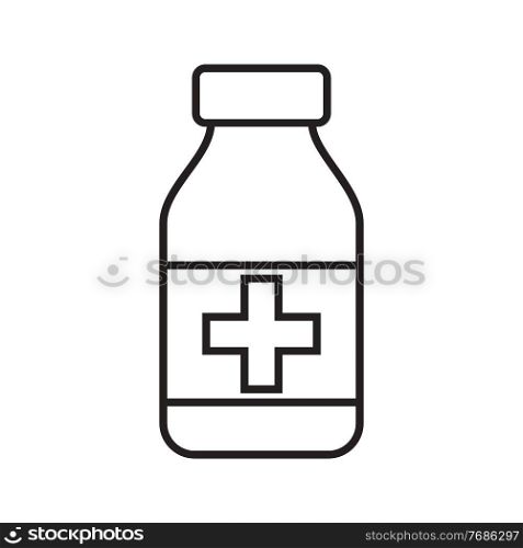Bottle simple medical icon in trendy line style isolated on white background for web apps and mobile concept. Vector Illustration EPS10. Bottle simple medical icon in trendy line style isolated on white background for web apps and mobile concept. Vector Illustration