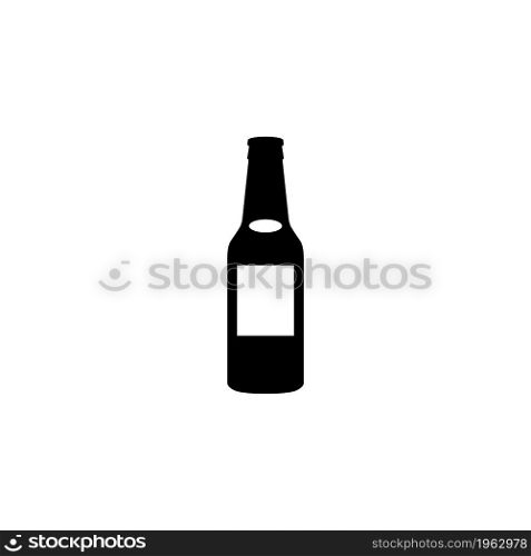 Bottle vector icon. Simple flat symbol on white background. bottle vector icon flat