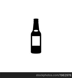 Bottle vector icon. Simple flat symbol on white background. bottle vector icon flat