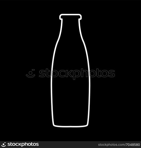 Bottle white icon .