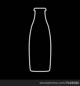 Bottle white icon .