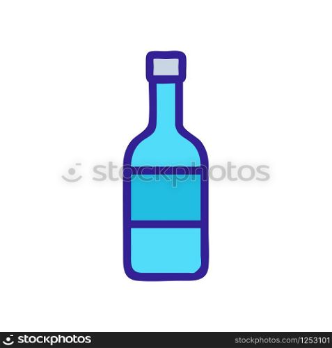 bottle wine icon vector. Thin line sign. Isolated contour symbol illustration. bottle wine icon vector. Isolated contour symbol illustration