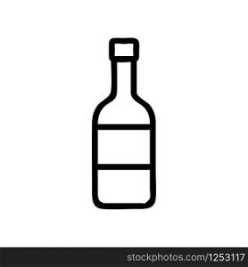 bottle wine icon vector. Thin line sign. Isolated contour symbol illustration. bottle wine icon vector. Isolated contour symbol illustration