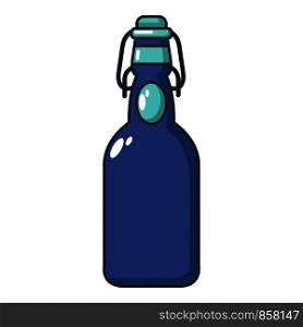 Bottle with bung icon. Cartoon illustration of bottle with bung vector icon for web. Bottle with bung icon, cartoon style