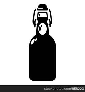 Bottle with bung icon. Simple illustration of bottle with bung vector icon for web. Bottle with bung icon, simple style