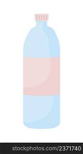 Bottle with fresh water semi flat color vector object. Full sized item on white. Reusable bottle. Beverages storage simple cartoon style illustration for web graphic design and animation. Bottle with fresh water semi flat color vector object