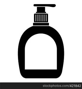 Bottle with liquid soap icon. Simple illustration of bottle with liquid soap vector icon for web. Bottle with liquid soap icon, simple style