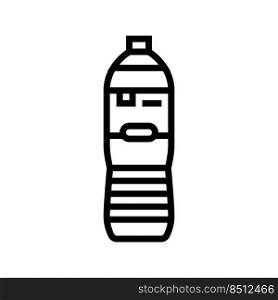 bottled water drink line icon vector. bottled water drink sign. isolated contour symbol black illustration. bottled water drink line icon vector illustration