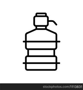 Bottled water is a pure vector icon. Thin line sign. Isolated contour symbol illustration. Bottled water is a pure vector icon. Isolated contour symbol illustration