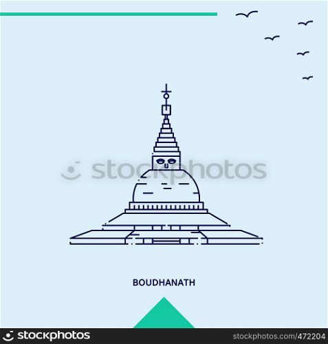 BOUDHANATH skyline vector illustration
