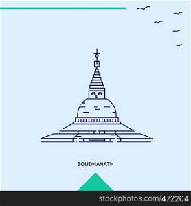 BOUDHANATH skyline vector illustration