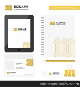 Boundary Business Logo, Tab App, Diary PVC Employee Card and USB Brand Stationary Package Design Vector Template
