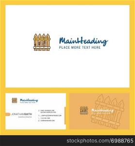 Boundary Logo design with Tagline & Front and Back Busienss Card Template. Vector Creative Design